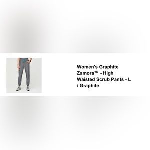FIGS Graphite Zamora High Waisted Scrub Pants size Large